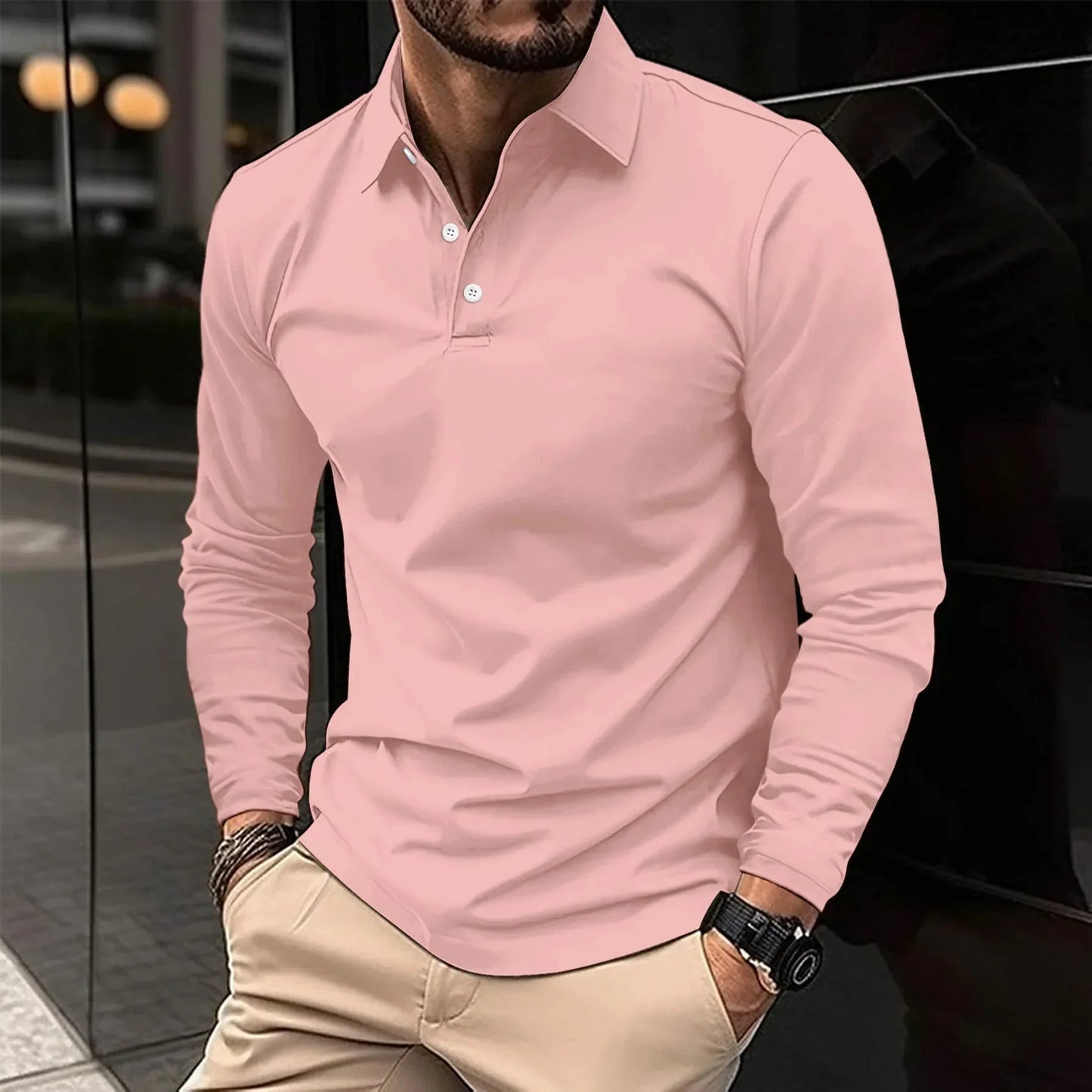 Nathan - Long-Sleeve Polo