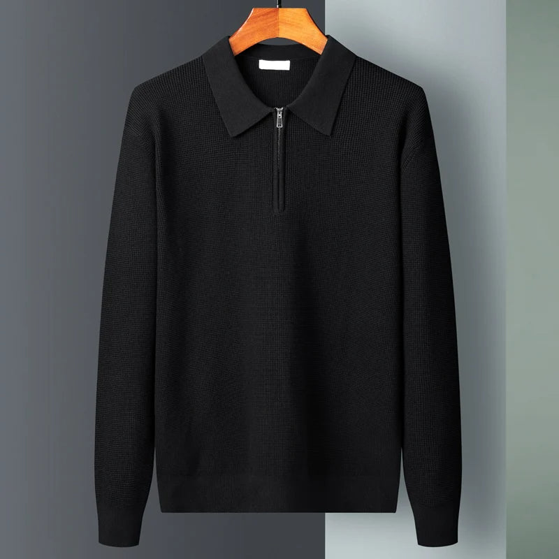 Hampton - Waffle Half-Zip Polo