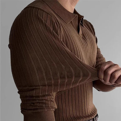 Walter - Slim Fit Langarm-Polo