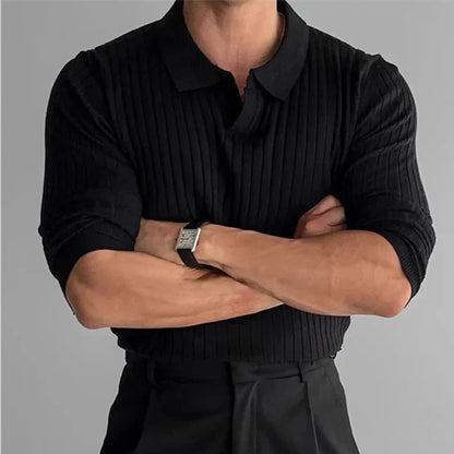 Walter - Slim Fit Langarm-Polo
