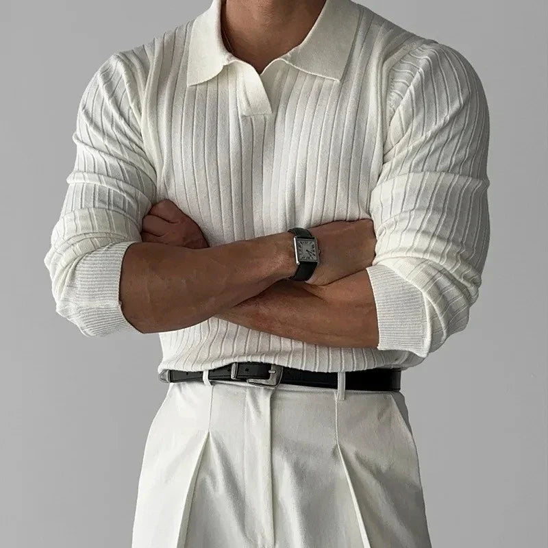 Walter - Slim Fit Langarm-Polo