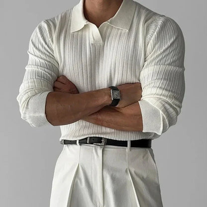 Walter - Slim Fit Langarm-Polo